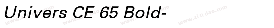 Univers CE 65 Bold字体转换